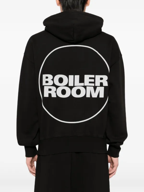 BOILER ROOM パーカー 黒 XL ラインストーン パーカー 「82」ラインストーン ショート丈 ジップパーカー/ポンチ