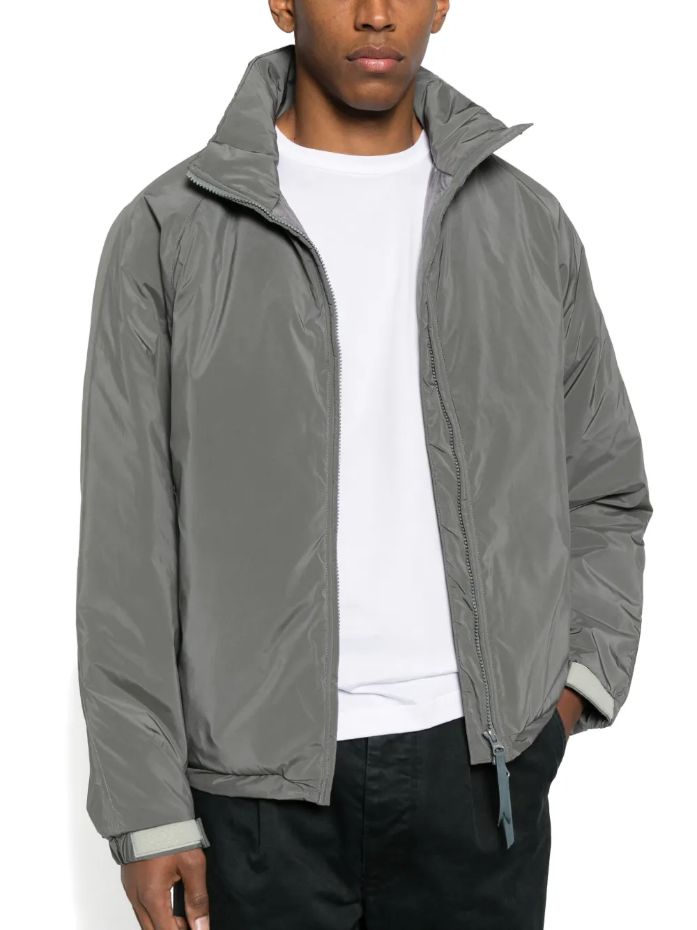 Kaptain Sunshine Zippped-pocket Jacket In Gray