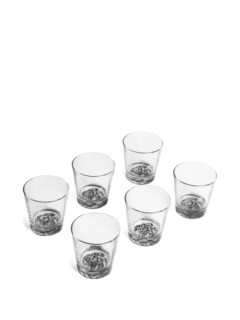 Fornasetti cat-print glasses set (set of six) | Neutrals | Image 1