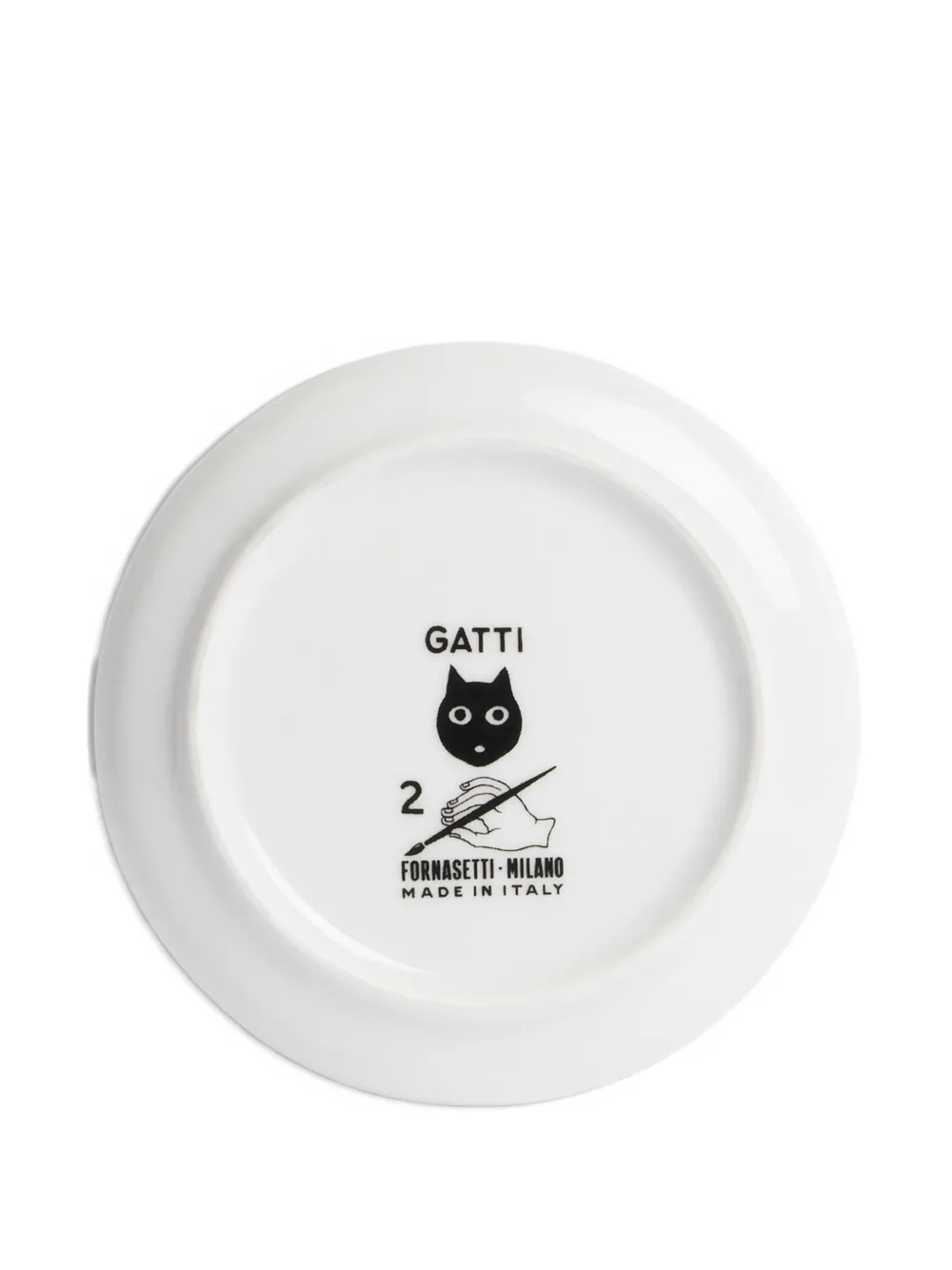 Fornasetti キャットプリント プレート | ブラック | Image 1