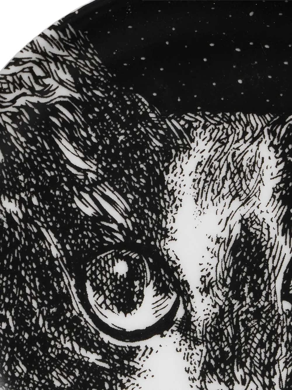 Fornasetti Cat-print Decorative Plate In Black