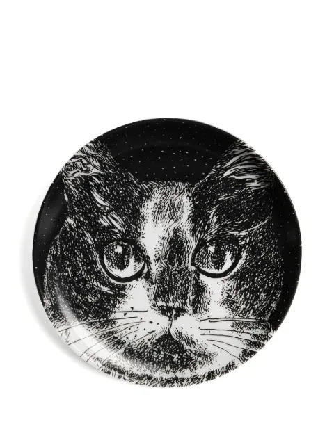 Fornasetti cat-print decorative plate