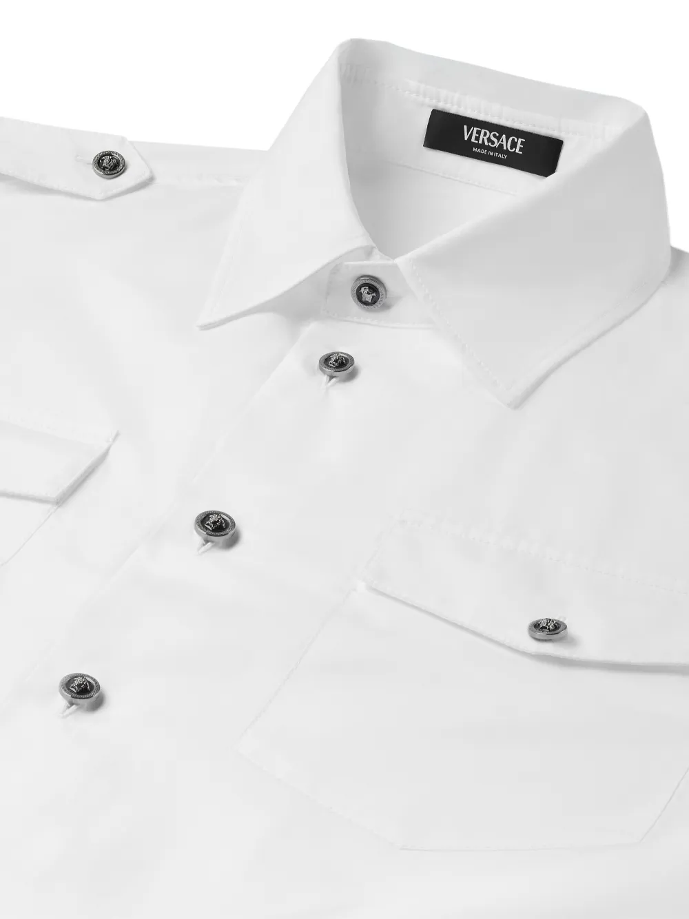  Versace Buttoned Pocket Shirt - White 