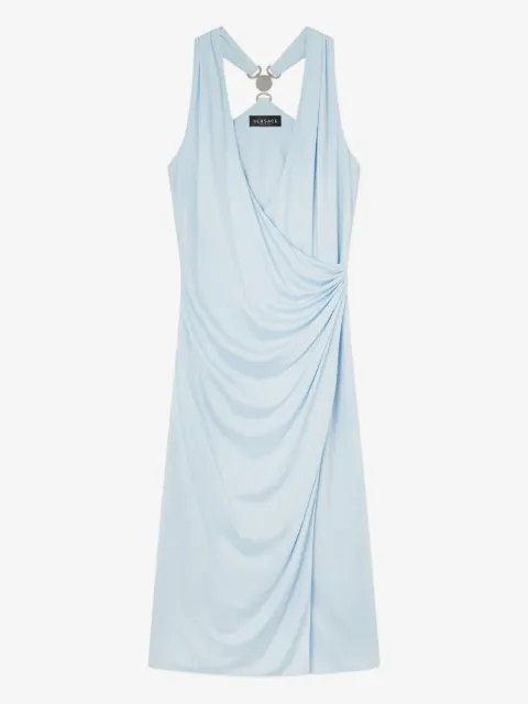 Versace vestido midi sin mangas con cuello en V