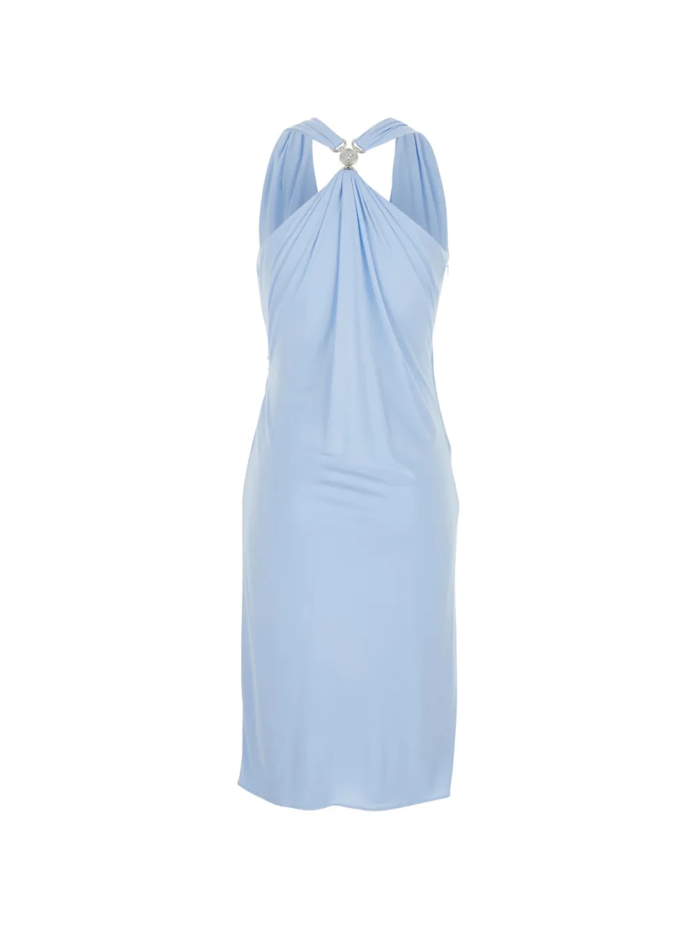 Versace Midi-jurk met V-hals Blauw