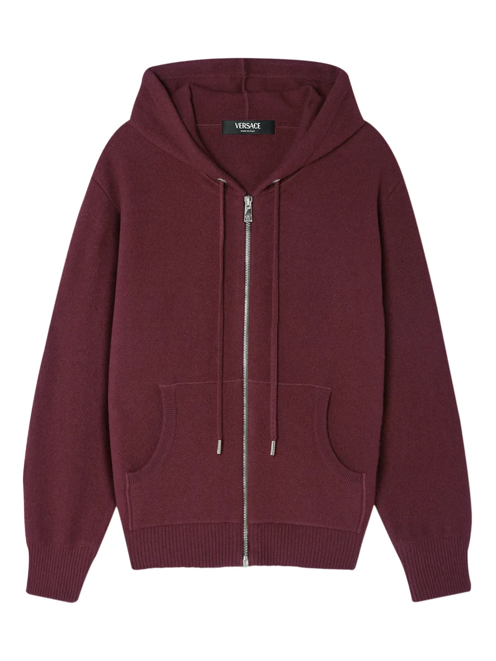 Versace Felpa con cappuccio e zip - Rosso