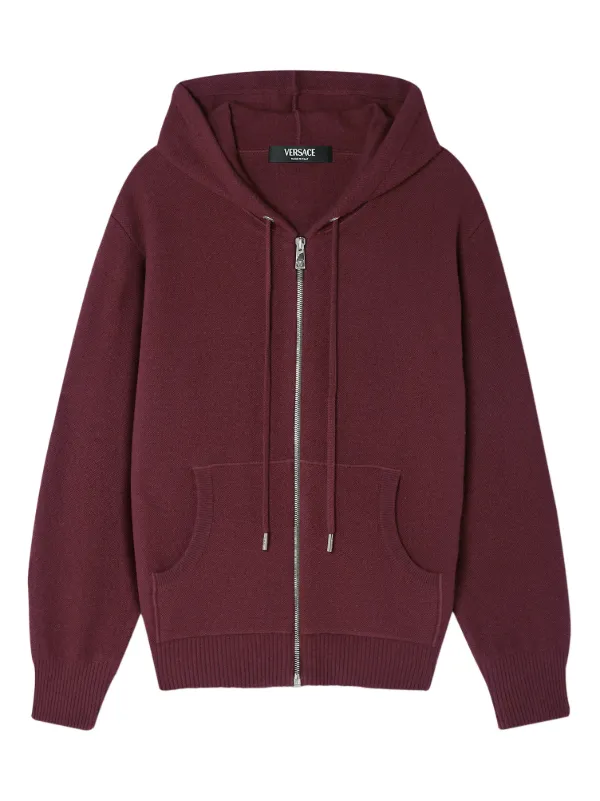Versace Zip Hoodie in Red