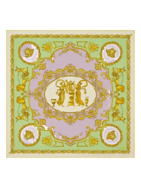 Versace Medusa-motif silk scarf