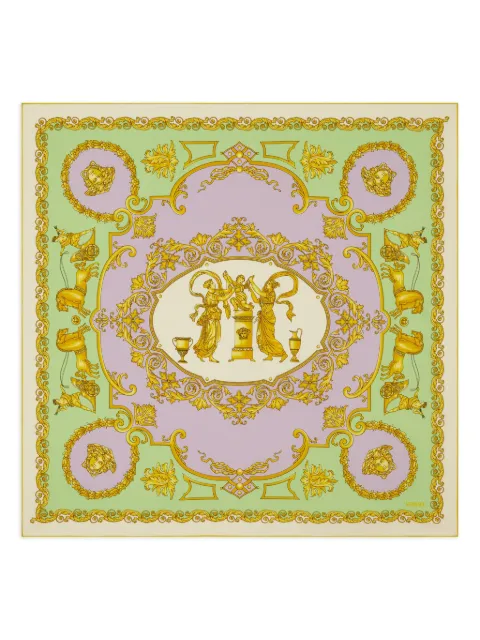 Versace Medusa-motif silk scarf