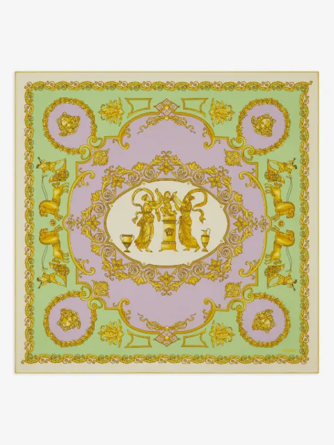 Versace printed silk twill scarf 90 cm