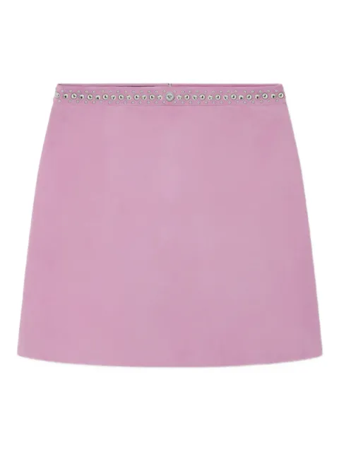 Versace minijupe en daim à ornements