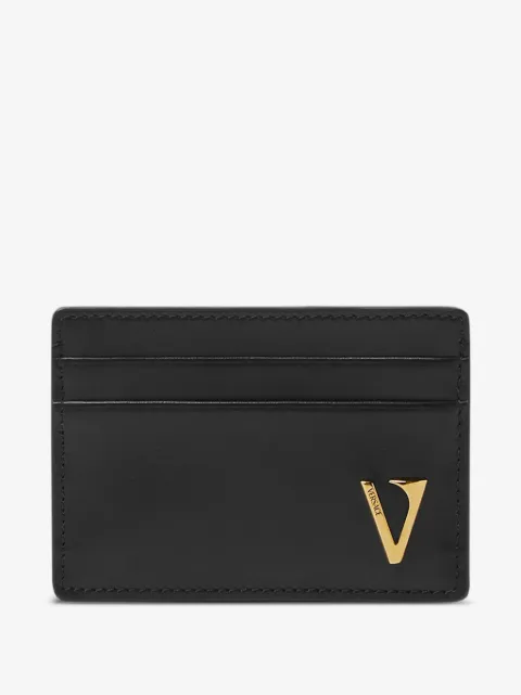 Versace V leather card holder