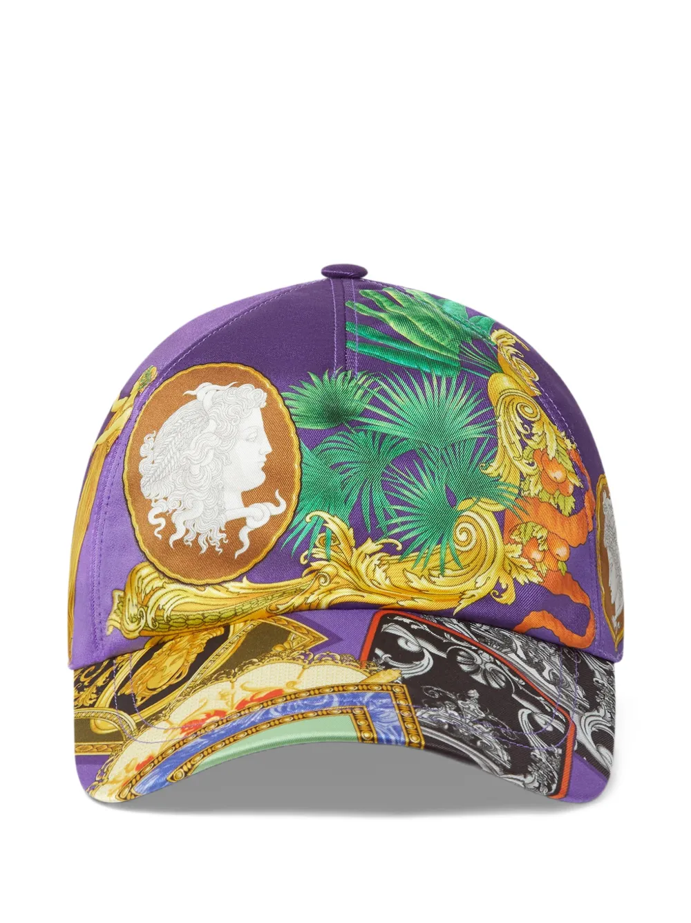Versace patchwork-print cap | Purple | Image 1