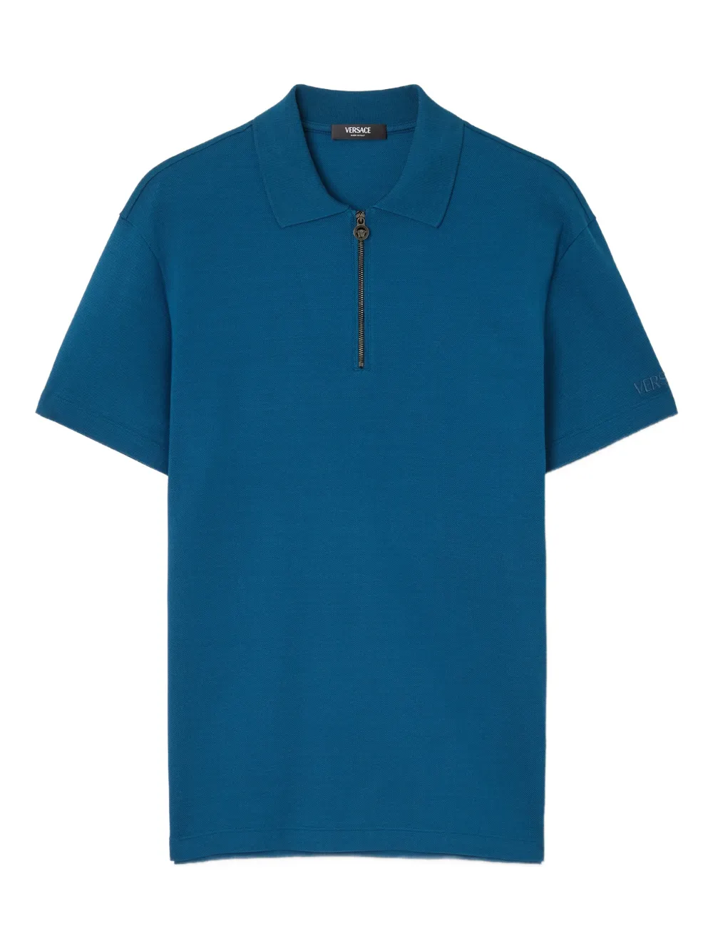 Versace Polo Medusa con zip - Blu