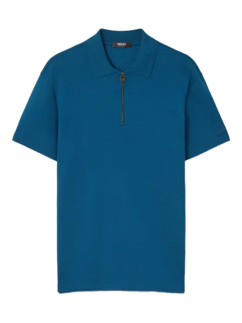 Versace Medusa zip-up polo shirt