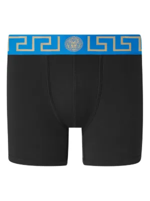 Versace グレカ ボーダー ボクサーパンツ | ブラック | FARFETCH JP