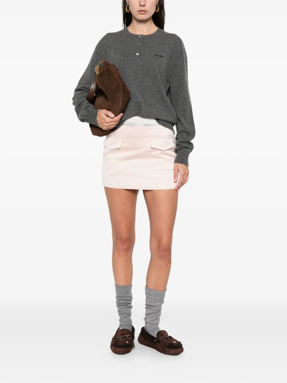 Miu Miu button logo sweater | Knitted Sweaters | Image 2