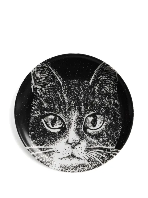 Fornasetti cat-print decorative plate