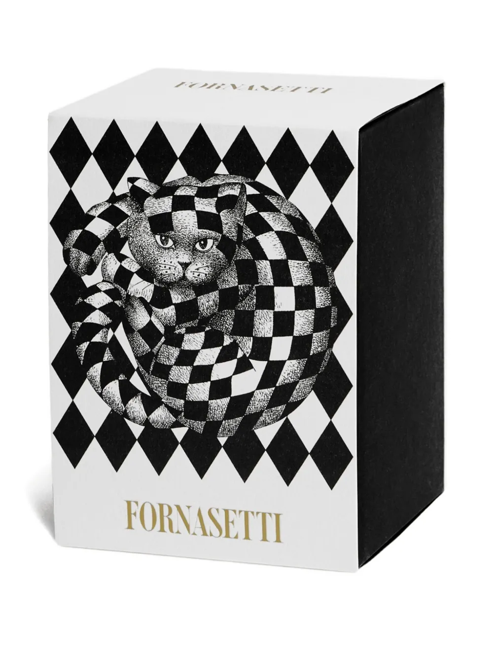 Fornasetti Cat-print Candle In White