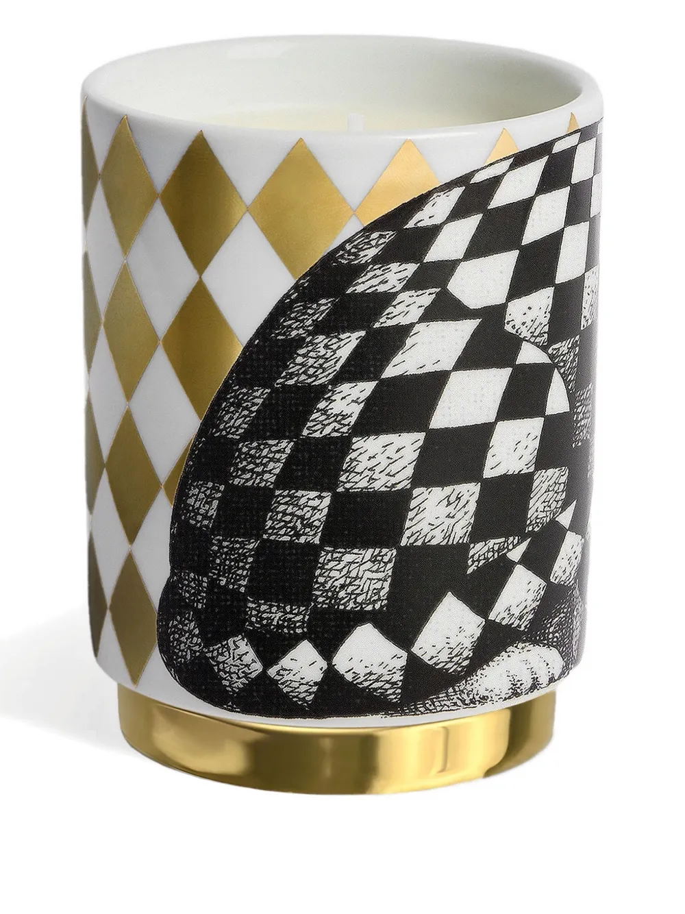 Fornasetti cat-print candle | White | Image 1