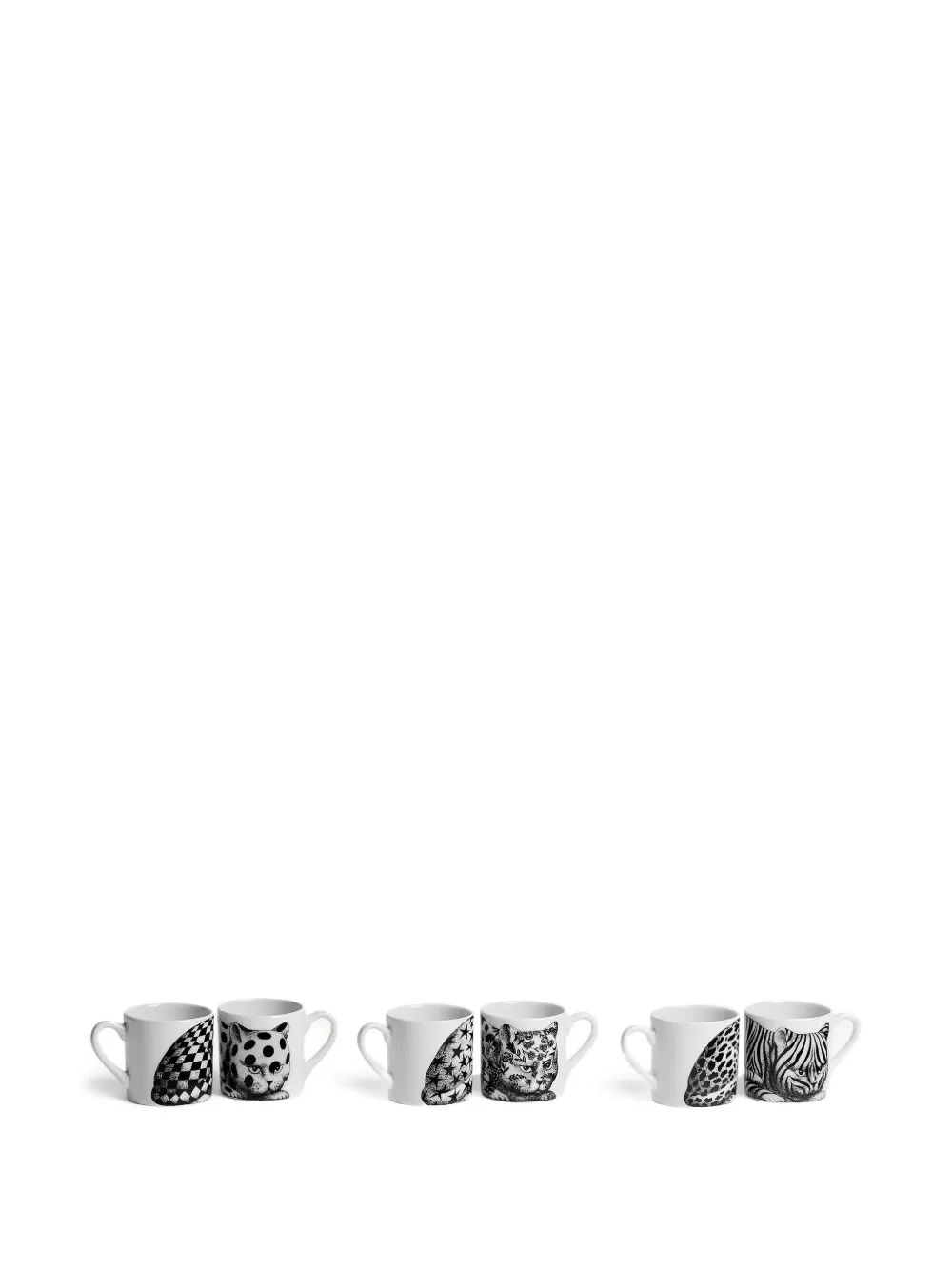 Fornasetti cat-print coffee cups set (set of six) | Tea & Coffee | Image 2