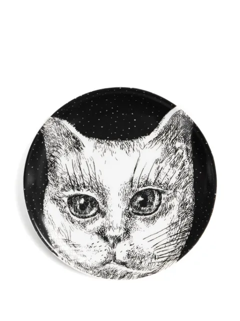 Fornasetti cat-print decorative plate
