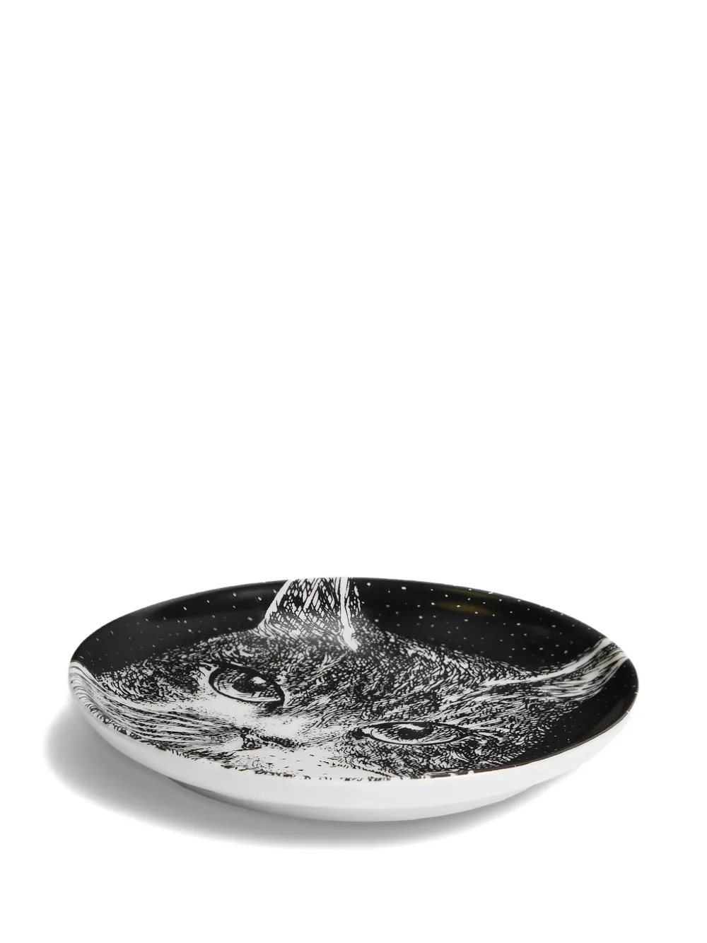 Fornasetti Cat-print Decorative Plate In Black