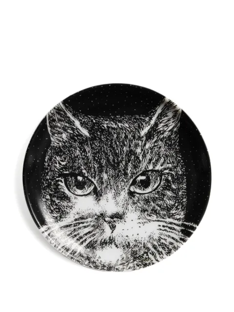 Fornasetti cat-print decorative plate