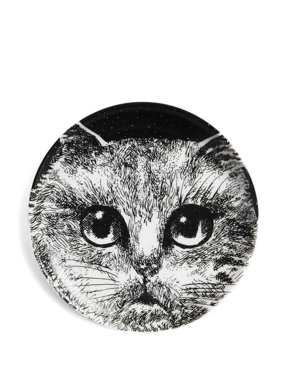 Fornasetti cat-print decorative plate | White | Image 1