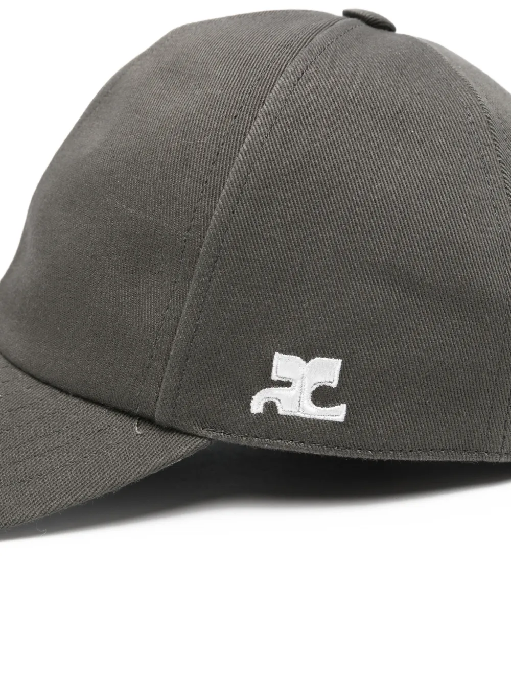 Courrèges Signature Ac Logo-detail Baseball Cap In Gray