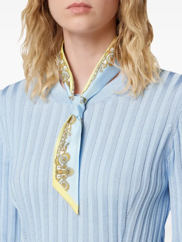 Versace バロック スカーフ | ブルー | FARFETCH JP