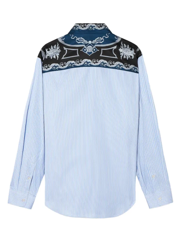 Versace ストライプ シャツ | ブルー | FARFETCH JP