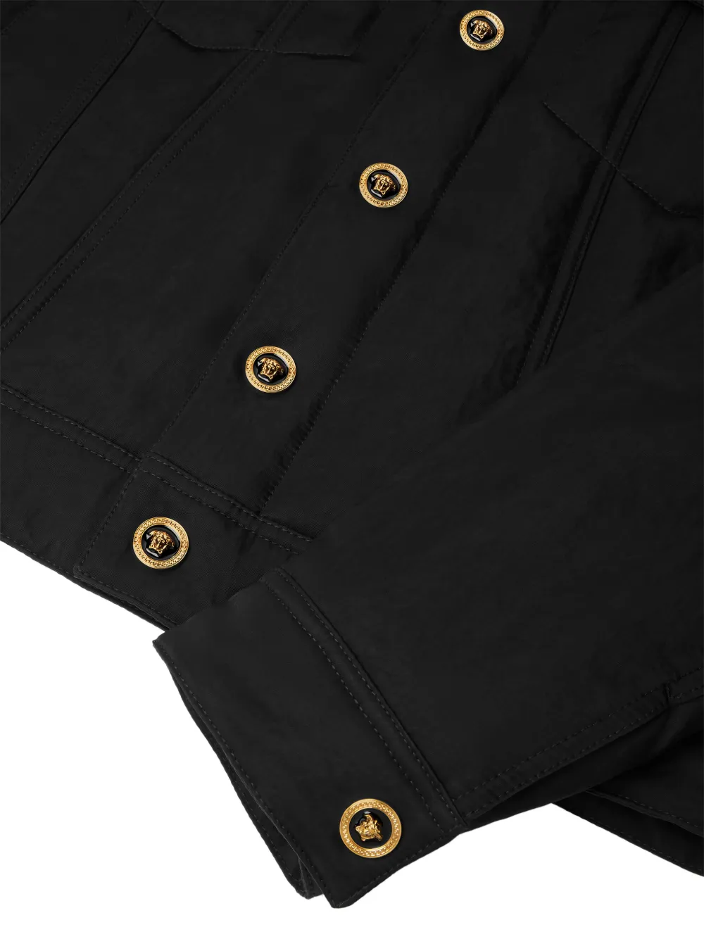 Versace Medusa-button Jacket In Black