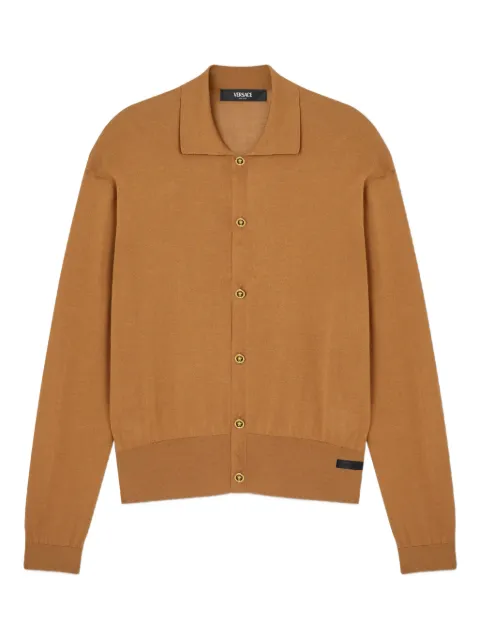 Versace button-front collared cardigan