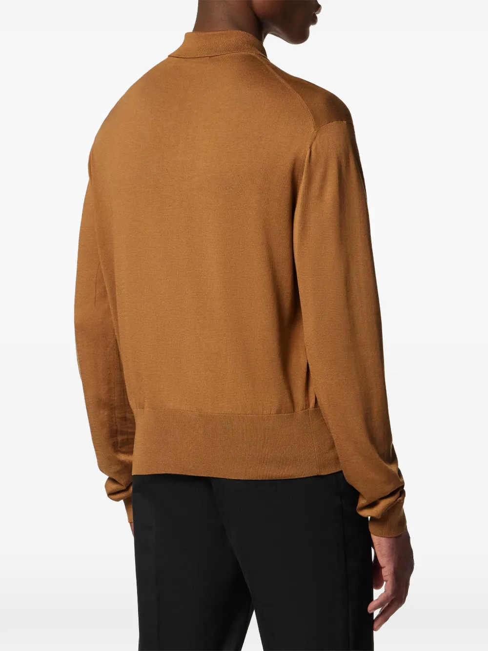 Versace Button-front Collared Cardigan In Brown