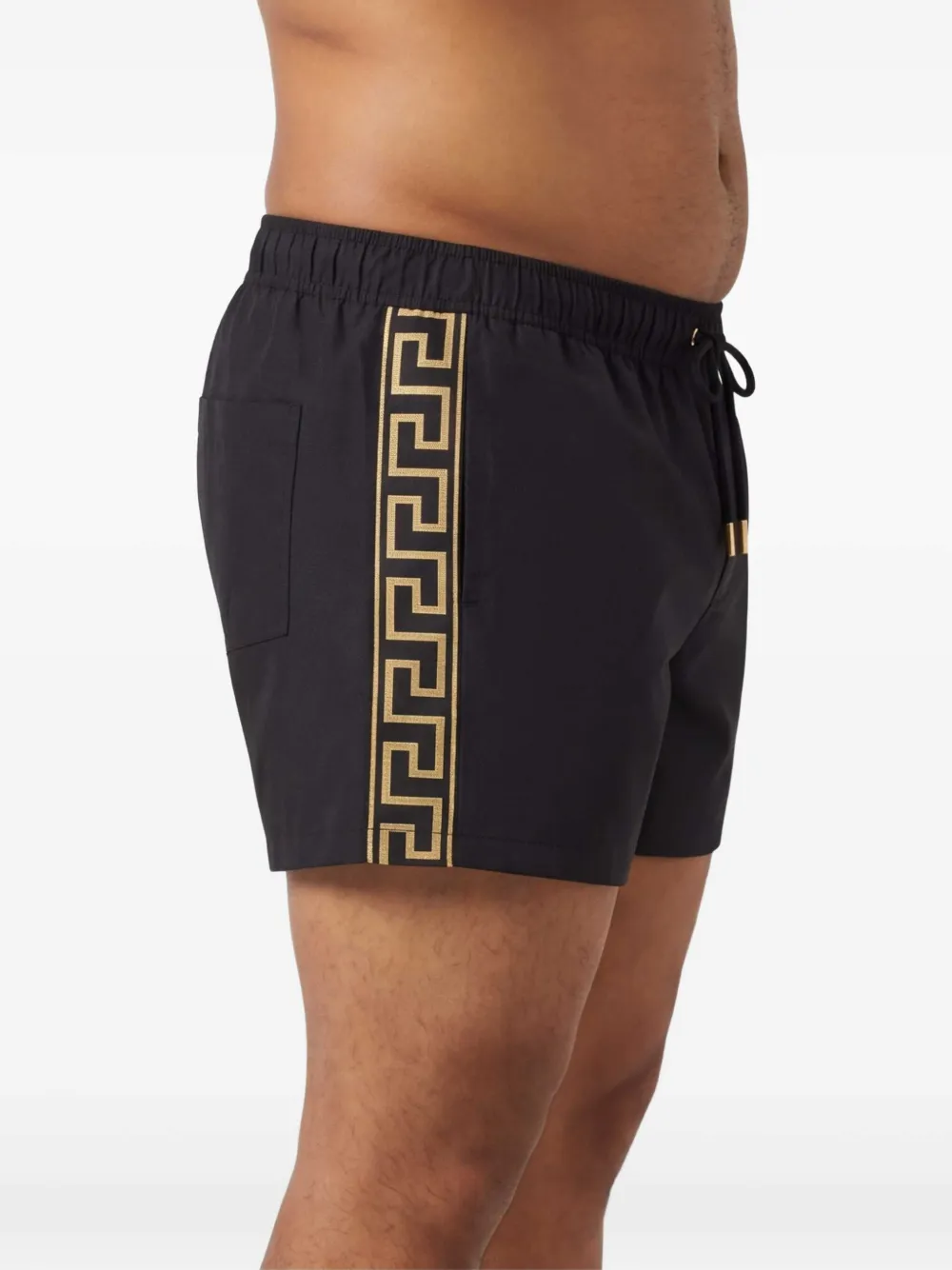 Versace Greca zwembroek met trekkoord Zwart