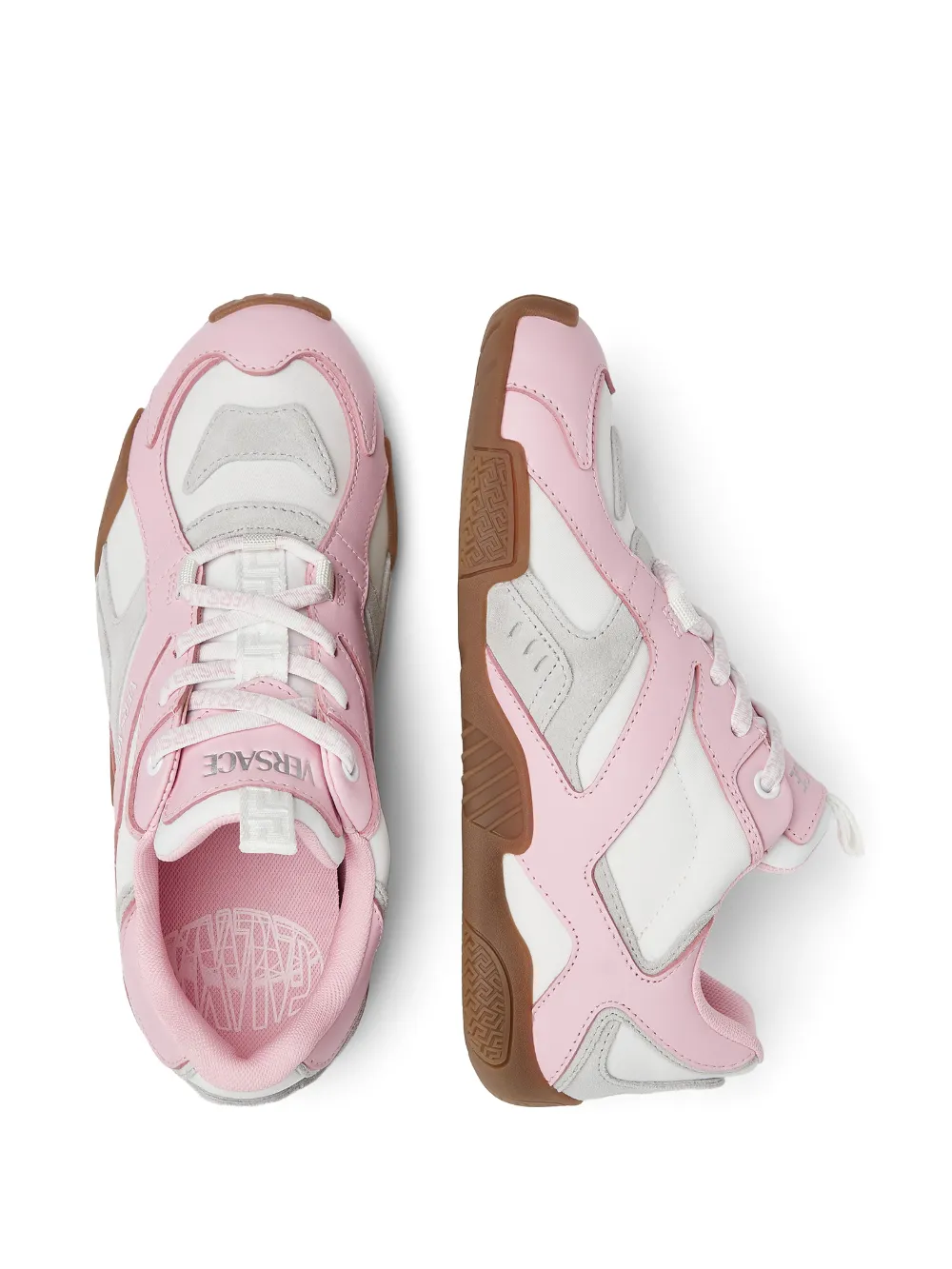 Versace Galaxia Logo Sneakers In Pink