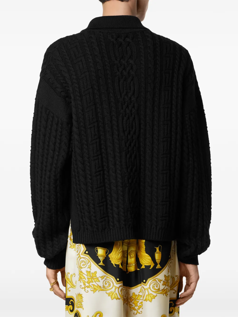 Versace Wollen vest Zwart