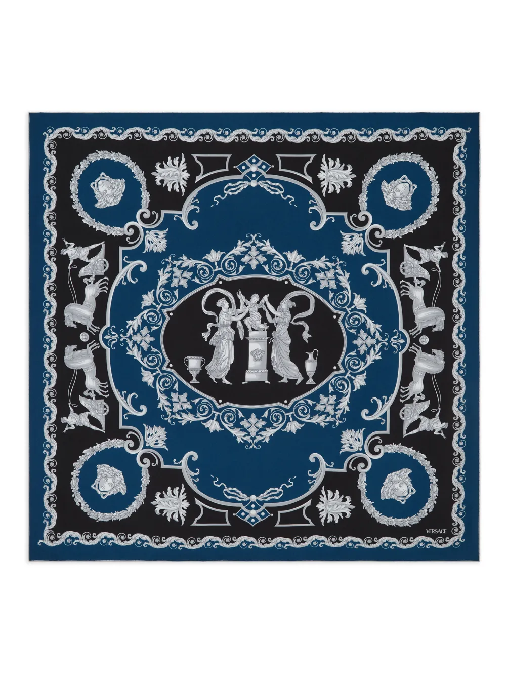 Versace mascada de seda grande | azul | Image 1