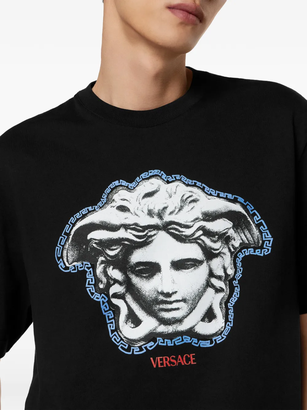 Versace Medusa-graphic T-shirt Zwart