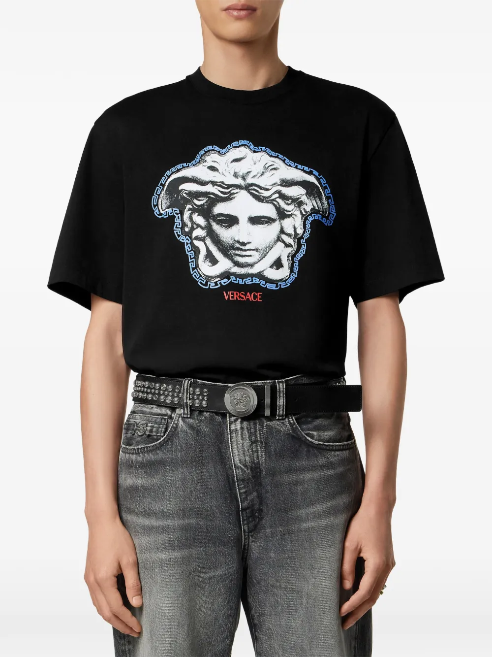 Versace Medusa-graphic T-shirt - Zwart