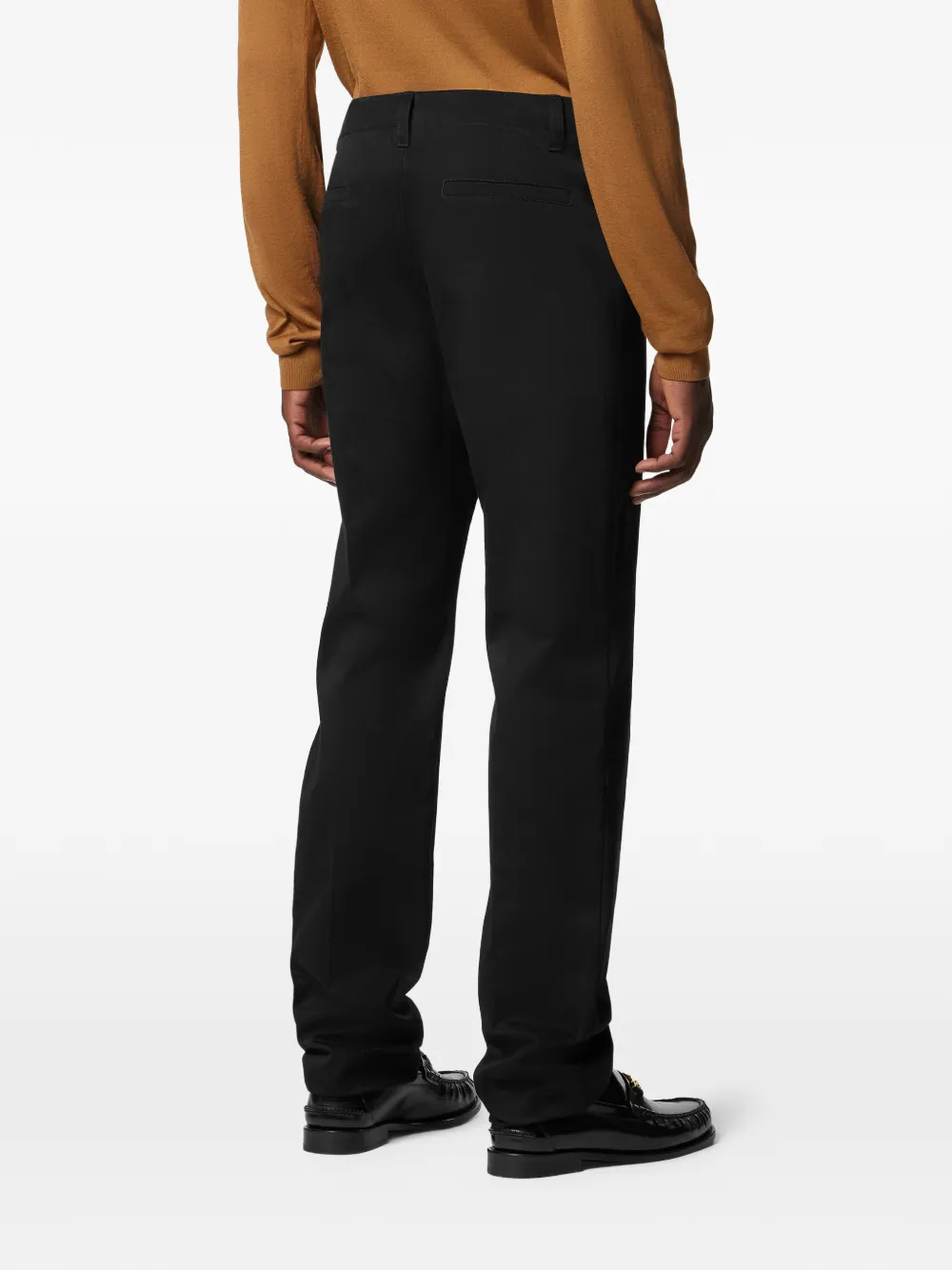 Versace Katoenen gabardine chino Zwart
