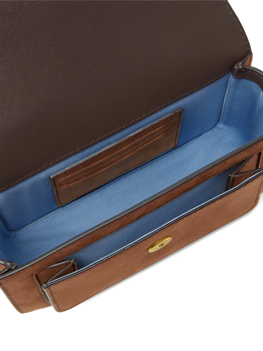 Versace Leren schoudertas Bruin