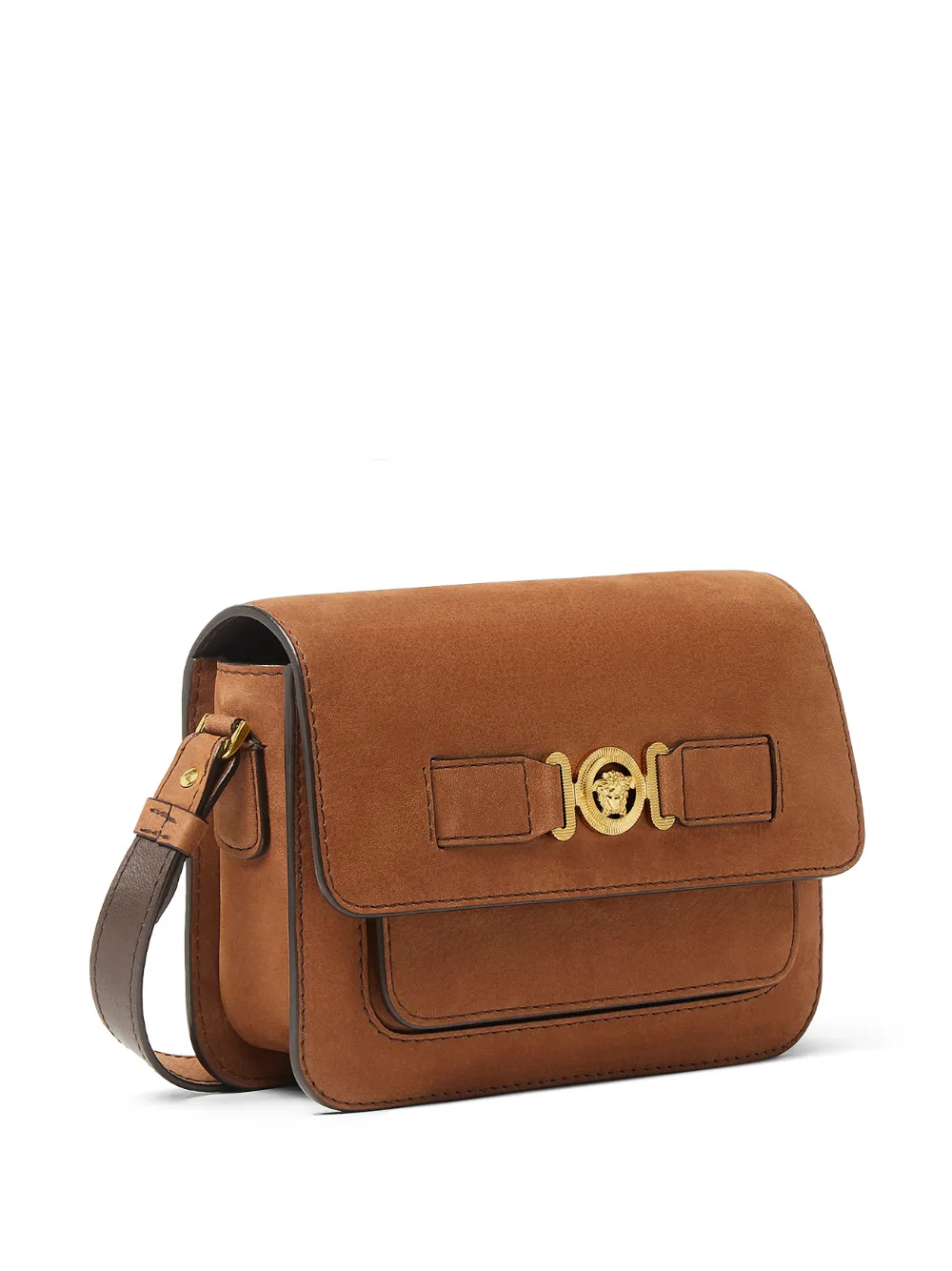 Versace Leren schoudertas Bruin