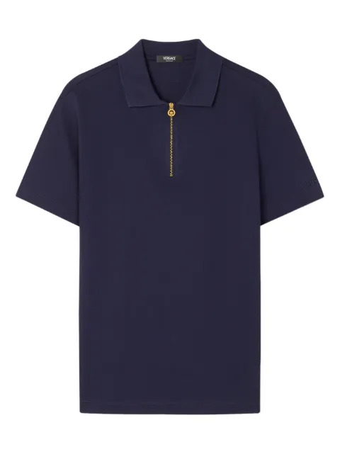 Versace zip-detail polo shirt