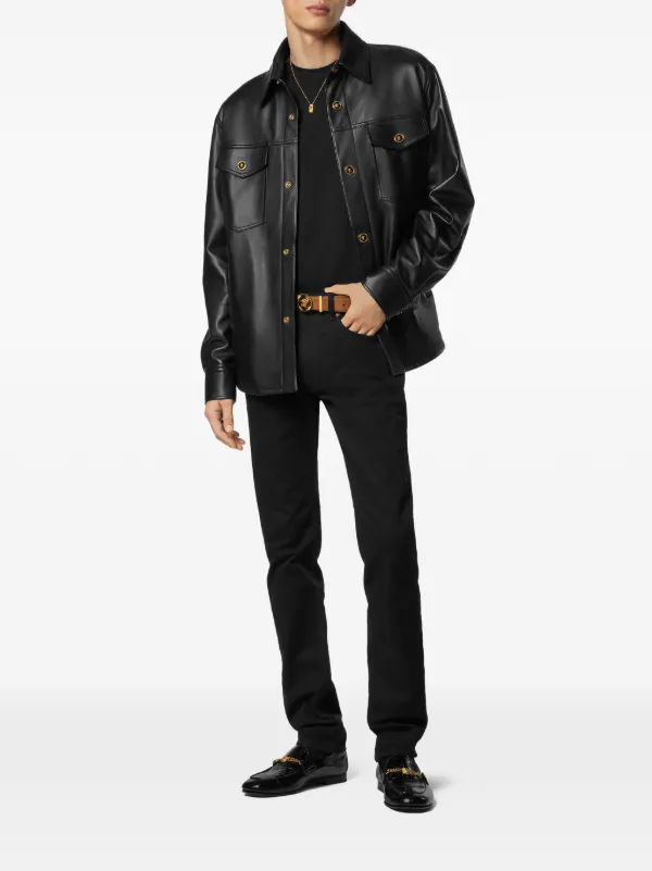 Versace Embroidered Slim Jeans | Black | FARFETCH