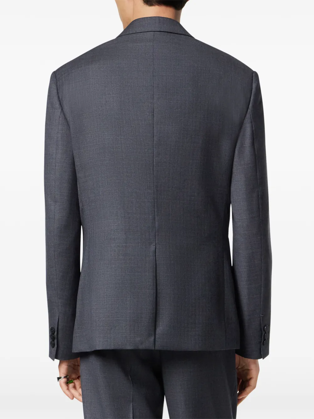 Versace Geruite blazer Grijs