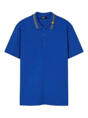 Versace ジップディテール ポロシャツ | ブルー | FARFETCH JP