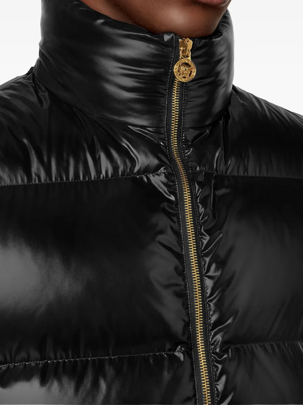 Versace Gewatteerd jack Zwart