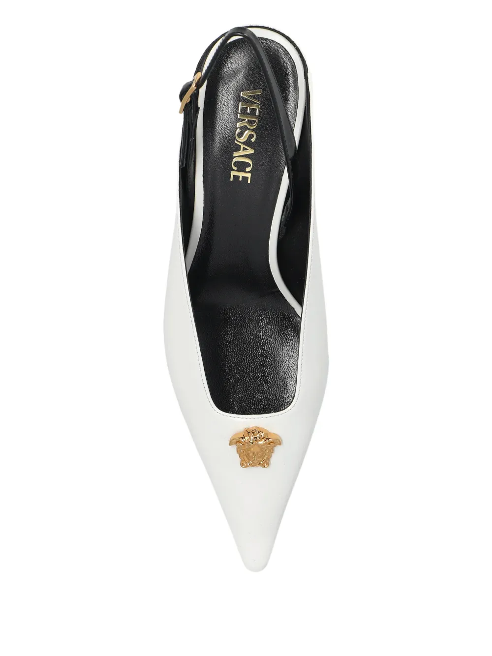 Versace 55mm Medusa leather pumps Wit